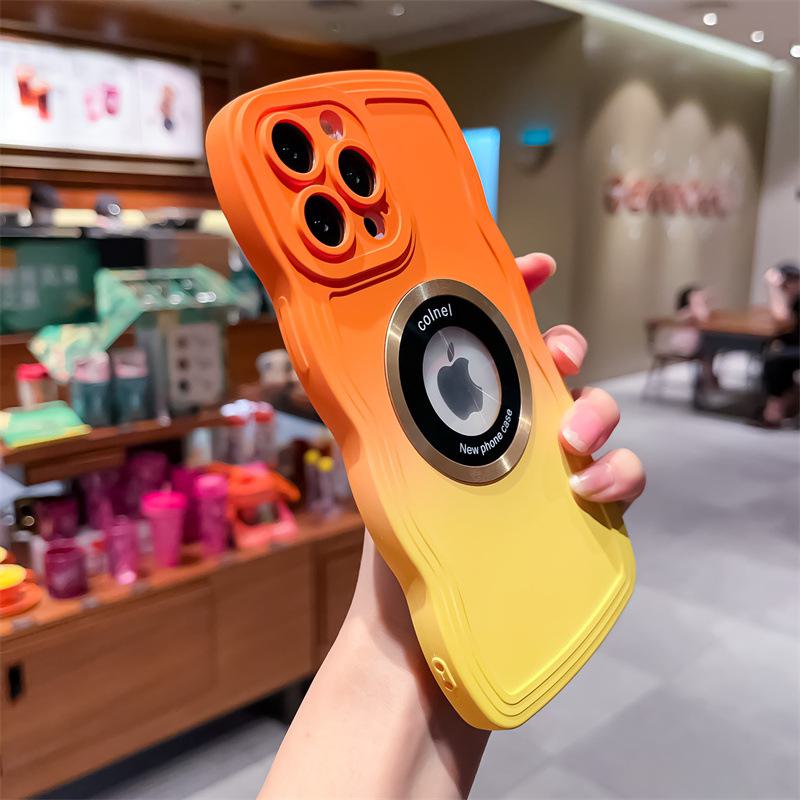 

Силіконовий чохол Apple 14 Promax з двоколірною градієнтною хвилею, магнітною застібкою та простим трендовим дизайном, сумісний з 12/11/13/8P iPhone XR