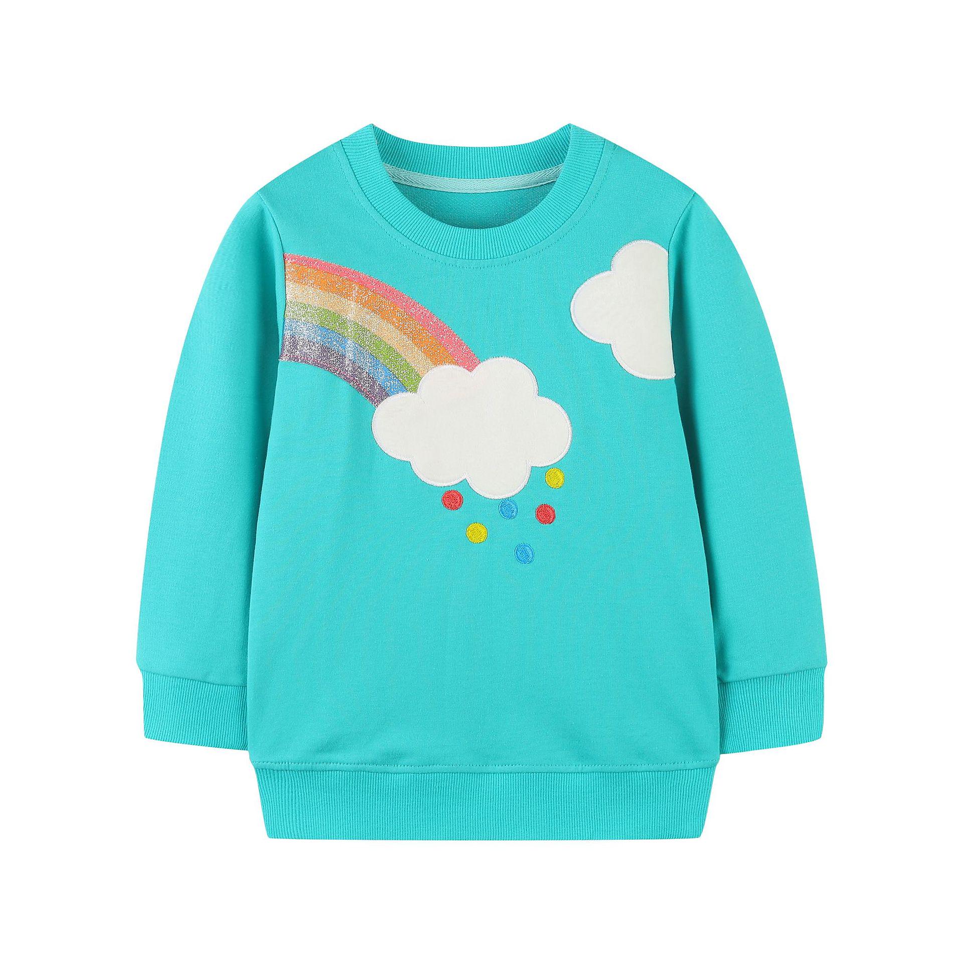 

Длинный свитер с вышивкой в европейском и американском стиле для девочек, осенняя коллекция. 2 Years (90 cm)