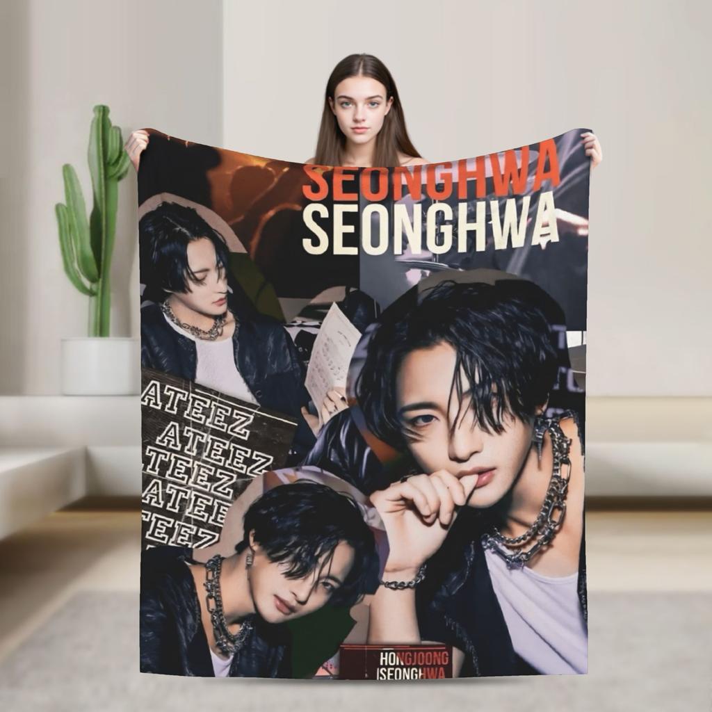 Weiche Decken Dekorative Mingi Ateez Coole Überwurfdecke Flanell Bettdecke Für Sofa Bett Decke Mit Aufdruck Sofa Bettbezug