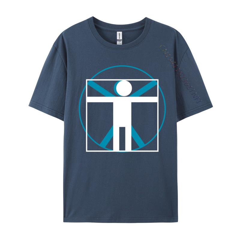 Simple Vitruvian New Arrival Slim Fit Normal Top T-Shirts O-Neck Cotton Fabric Men's Tops Shirt Normal Tee Shirt