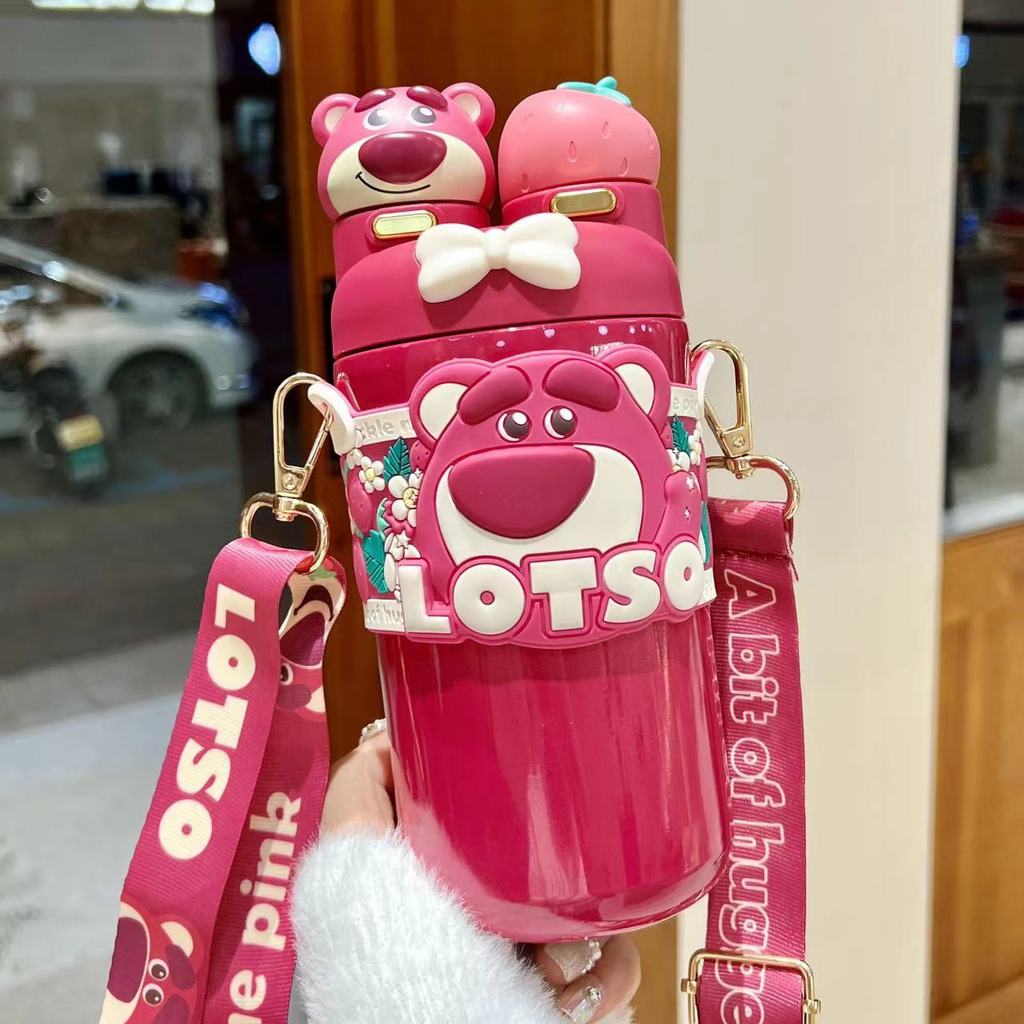 Hello Kitty 550ml Insulated Travel Mug With Straw Lock For Kids And Students