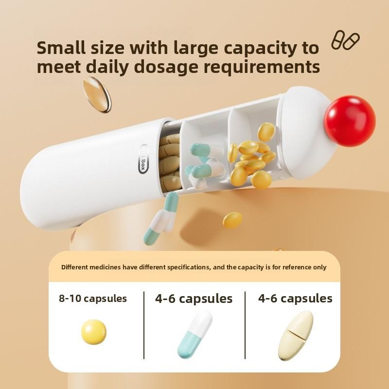 New Sealed Medicine Box, Portable and Simple Mini Medicine Packaging Box, Three Trips A Day, Small Size of Portable Pill Box