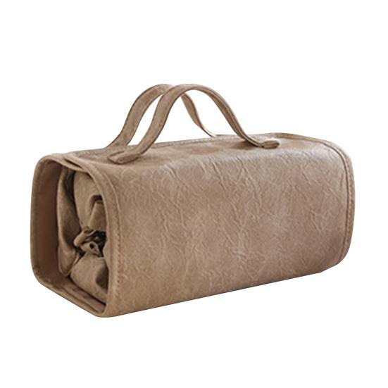 

Foldable Cosmetic Bag Women 4-in-1 Travel Makeup Bag Waterproof Cosmetic Organizer with 4 Detachable Compartments for Vacation Business Trip хаки