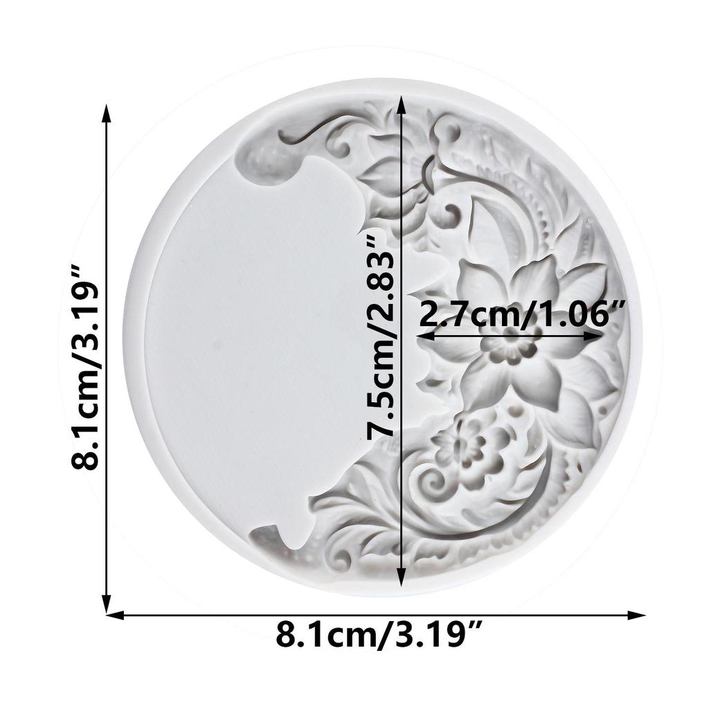 Baroque Photo Frame Silicone Mold Peony Garland Butterfly Rose Fondant Molds Cake Decorating Tools Theme Cake Dessert Decorated Chocolate Candy Mold