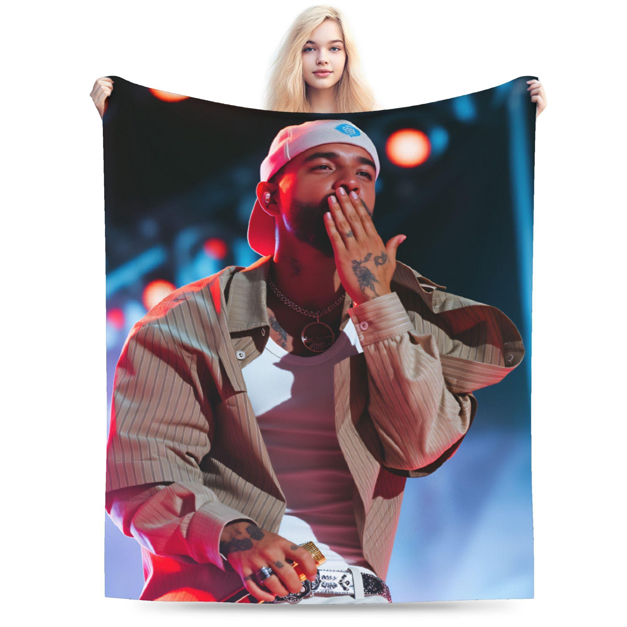 

Soft Blanket Girls Boys Airplane Travel Maluma Singer Throw Blanket Flannel Bedspread For Home Decor Comfortable Sofa Bed Cover 75x90cm