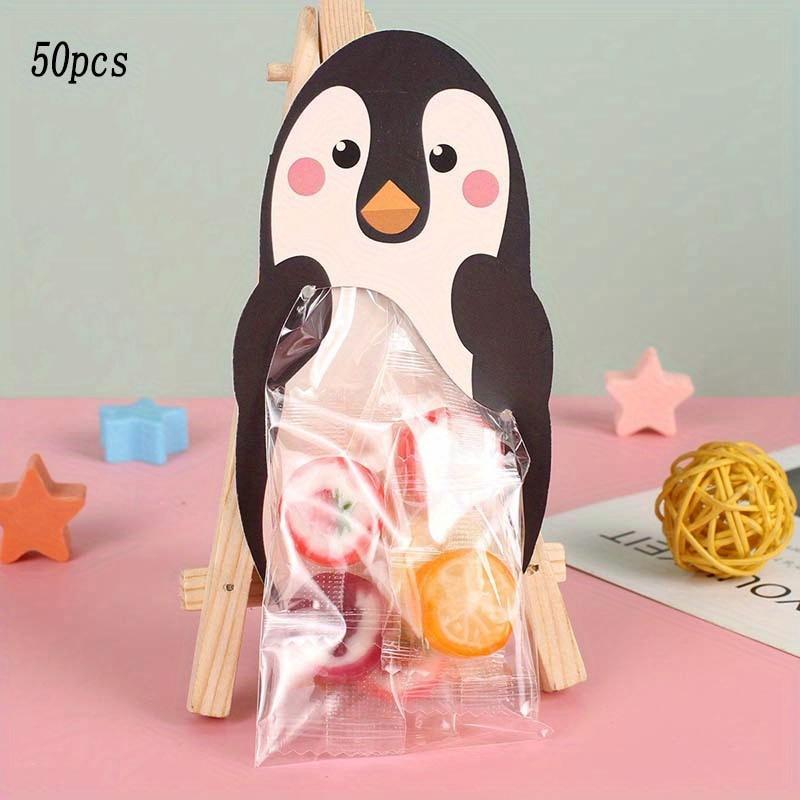 

50 шт. Мультяшная упаковка для выпечки, пакеты для конфет, поздравительные открытки с животными, пакеты для упаковки конфет и украшений 50pcs