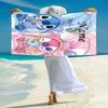 Personalized "Stitch Angel Adventure" Beach Towel Microfiber Beach Towel Thin Absorbent for Beach Swimming Yoga Bath Sports. 0910226