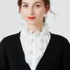 Sweet Edge of Fungus Fake Collar for Women Shirt Front Ties Detachable Collar Stand Dress Sweater False Collar Accessory