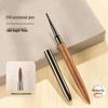 Premium Nail Art Gel Brush with Japanese Sandalwood Handle - Round & Flat Heads