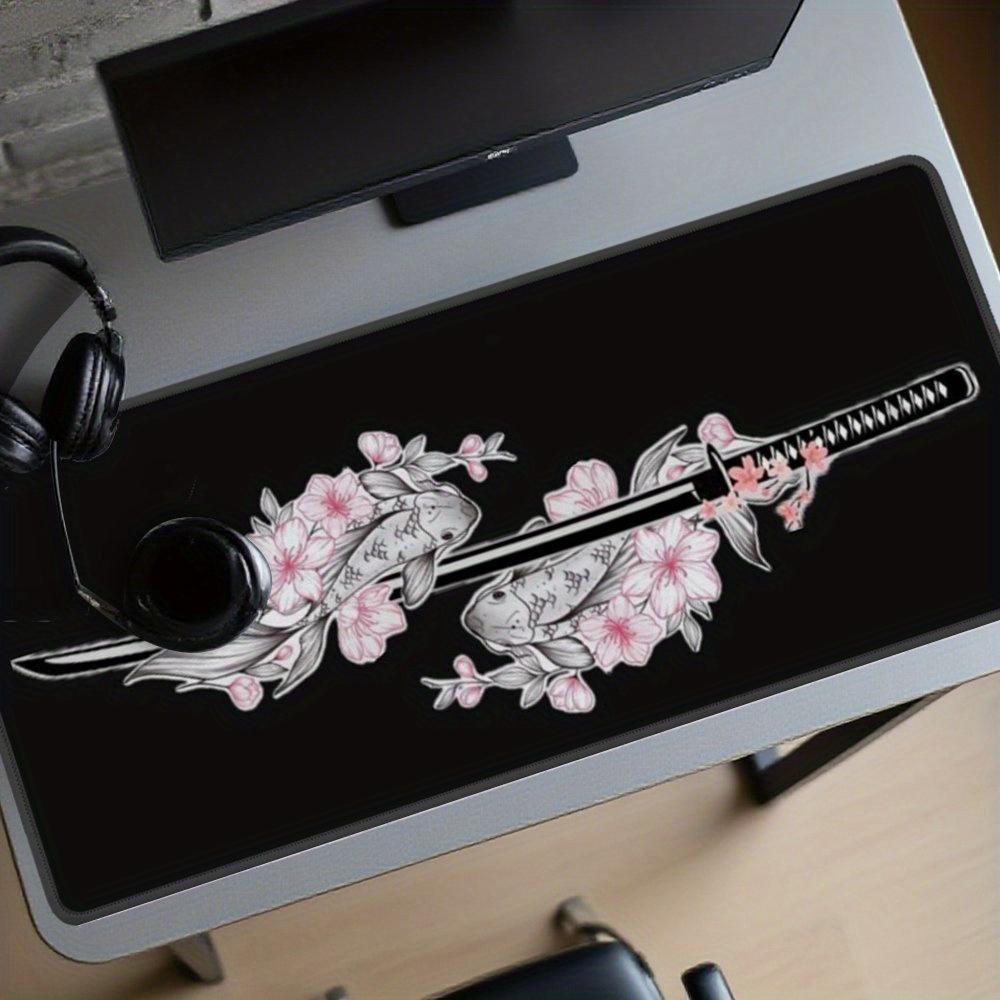 Moon Mouse Pad Desk Mat Computer Pad D Flat XXL XL L Super Big Large Gaming Mouse Pad Desk Mouse Pad with Samurai Sword