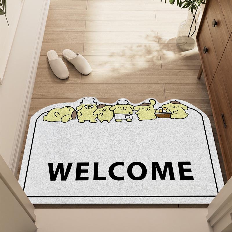 Cartoon Coil Entrance Mat - Easy-Clean, Wear-Resistant, Non-Slip, Dirt-Resistant, Cuttable Foot Mat for Home.