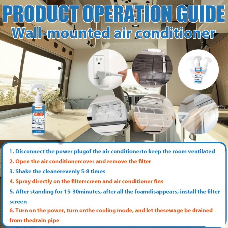 YWCYYDIS 120ml Heim-Klimaanlagenreiniger Mehrzweck Kein Waschen Schäumendes Reinigungsmittel Kraftvolle Reinigung für Auto-Lüfterflügel