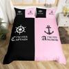 Crown Queen and King Duvet Cover Pink Black Bedding Set Crown His and Hers Comforter Cover Romantic Valentine's Day Quilt Cover