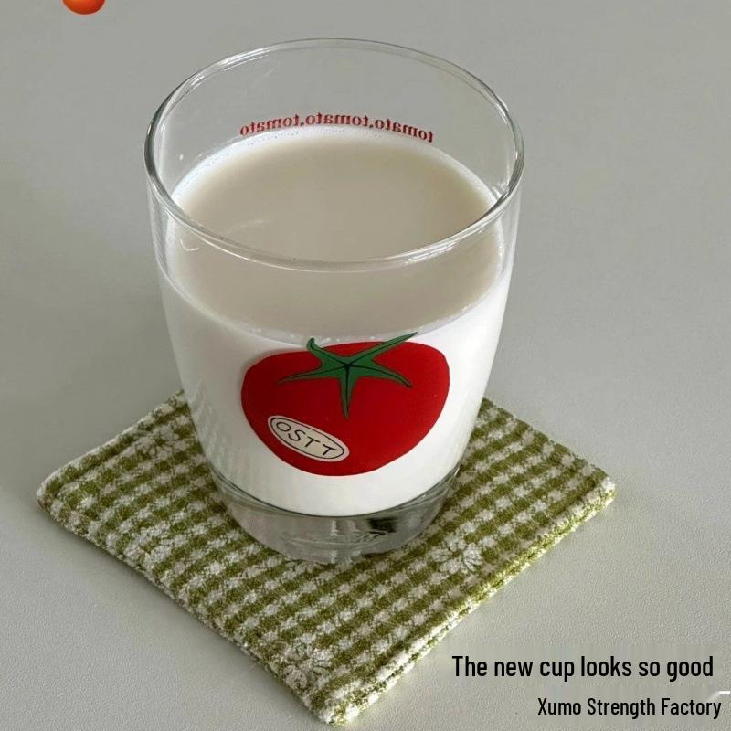 

Stylish Large Capacity Glass Cup for Juice, Milk, Coffee, or Water