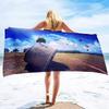 Colorful Hot Air Balloon Print Soft Beach Towels,Microfiber Lightweight Thin Beach Towels,Compact Sand Free Swim Pool Blanket