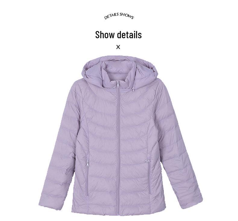 Women's Lightweight High-End Hooded Down Jacket, New Style 2024 Winter Coat