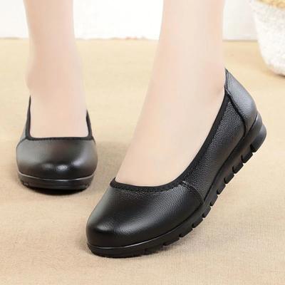 2024 High Quality Shoes Female PU Women's Flats Daily Casual Flats Women Round Toe Shallow Soft Bottom Slip On Shoes Women