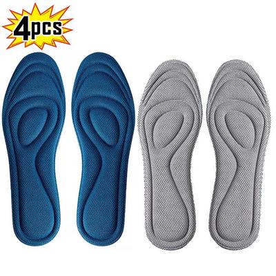 4/2Pcs Memory Foam Orthopedic Insoles for Shoes Antibacterial Deodorization Sweat Absorption Insert Sport Shoes Running Pads
