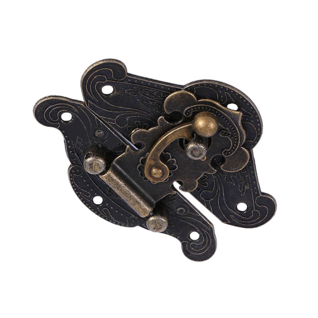 Antiker Retro Vintage Dekoraschloss Riegel Vorhängeschloss Platte Für Holz Schmuckschatulle L