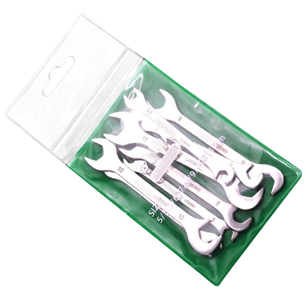 8/10 Piece Mini Thin Double Open End Wrench Set Portable Design Spanner Repair Tool for Emergency Repairs and Home Use