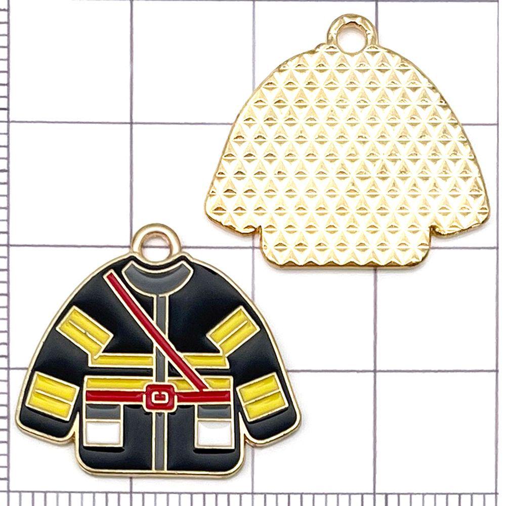 10-Color Enamel Fire Truck & Flame Pendant Charms for DIY Jewelry
