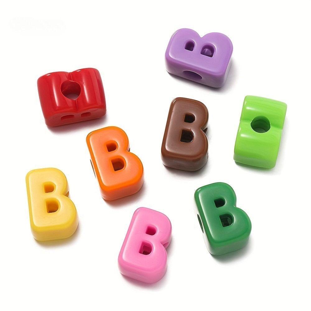 50Pcs DIY Letter Pendant Y2K Jewelry Making Charm Minimalist Acrylic Pendant  Jewelry Accessories