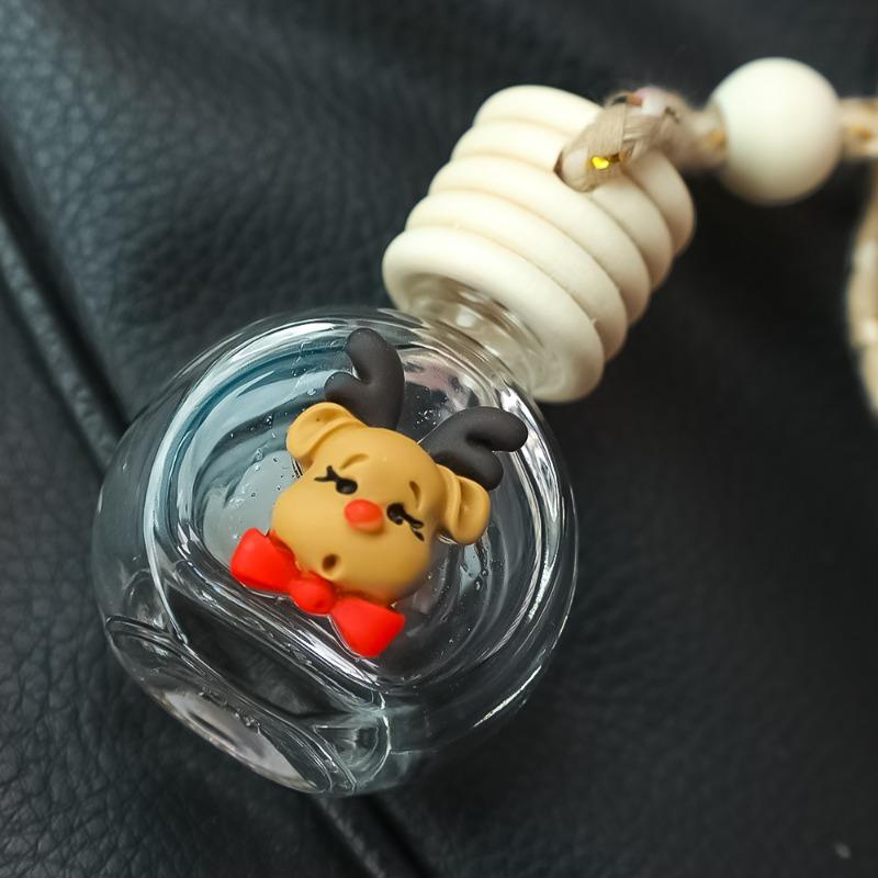 10ML Santa Claus Car Perfume Pendant Aromatherapy Christmas Gift Ornaments Glass Empty Bottle Perfume Refill Bottle Diffuser