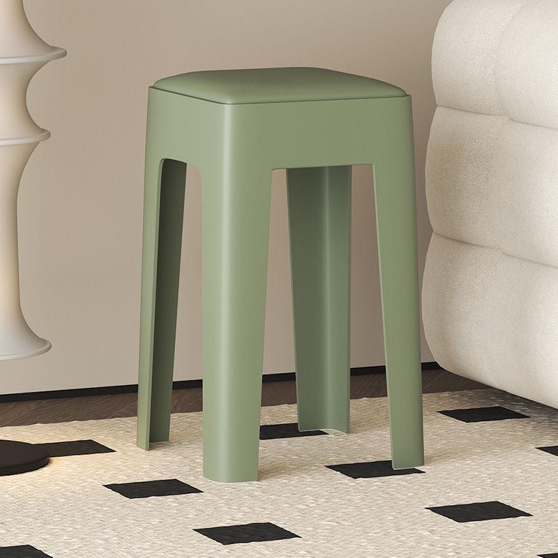 Durable Upholstered Stackable Plastic Stool for Home & Dining