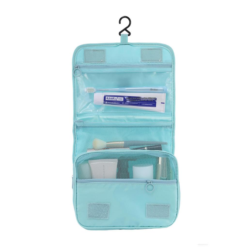 Korean Waterproof Toiletry Bag - Large Capacity, Portable, Hanging, Unisex Travel Cosmetic Organizer.