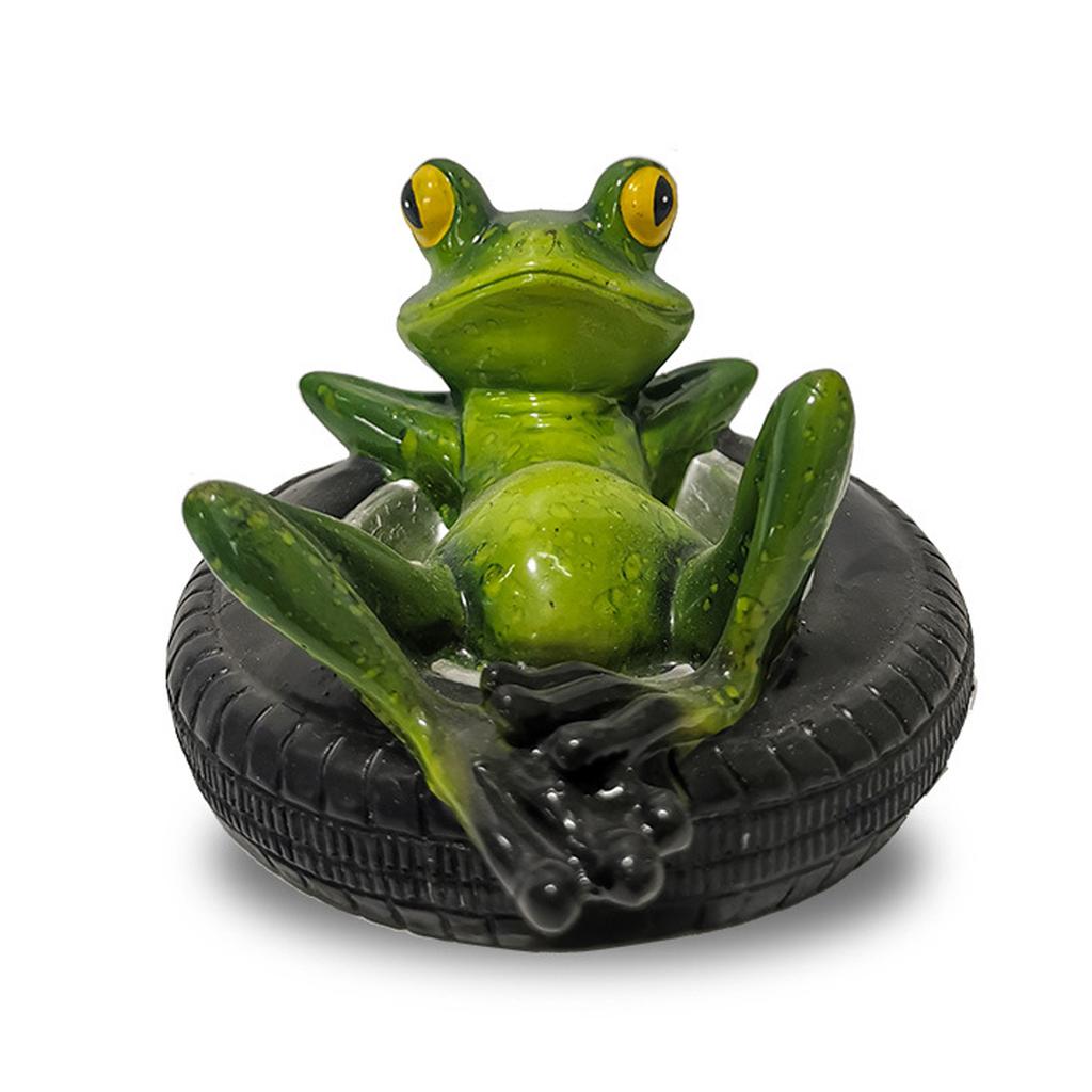 Floating Frog Decoration Figurines Resin Crafts Decorative Ornaments Animal Statue Figure for Home Garden Pool Pond Christmas