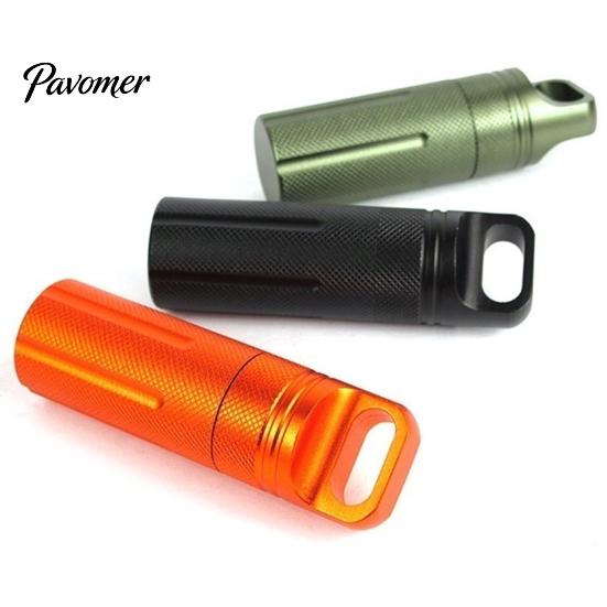 Portable Waterproof Pill Holder Bottle Aluminum Alloy Storage Jar Compact Sealed Size Container Case Emergency Tools