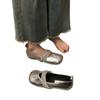 Mary Jane Women's Shoes 2025 New Small Leather Shoes Women's One-pedal Skirt Temperament Flat-soled Silver French Single Shoes