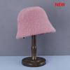 Hat Soft Women's Winter Bucket Hat Felt Lamb Wool for Girl Autumn and Winter Fashion Fur Panama Hip Hop Hat Off White Cap