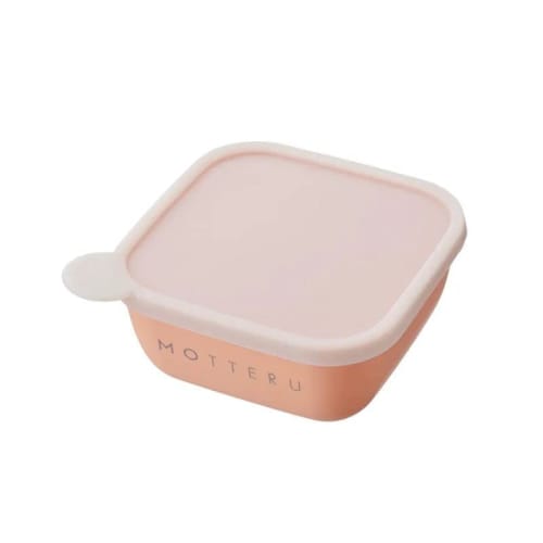 MOTTERU Write-On and Erasable Food Containers, Set of 2 (Peach Orange, 400ml)