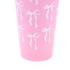1Pc 710Ml Kawaii Bow Reusable Party Cups With Straw Lid Coffee Juice Tea Cute Tumbler With Straw Plastic Cups Summer Gifts