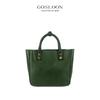 French Vintage Handmade Leather Crossbody Bag Women Small Square Shoulder