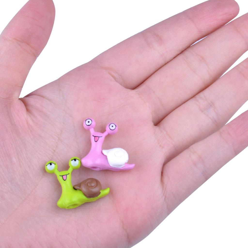 2-8 PCS Miniature Resin Snail Figurine – Cute Garden Ornament for Fairy Dollhouse, Bonsai Plant Decor & Terrarium