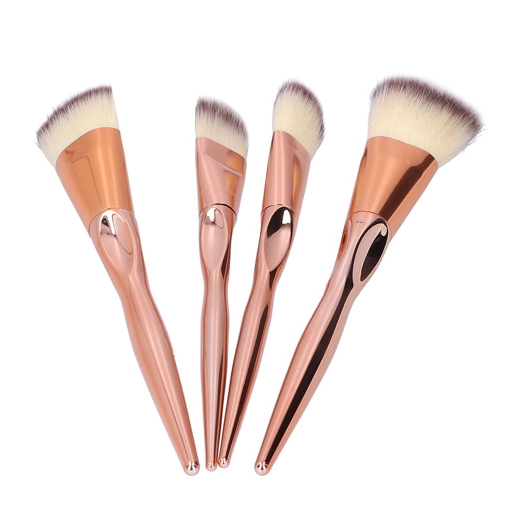4pcs Makeup Brushes Set Brown White Brush Hair Face Make Up Brush Beauty ToolSet