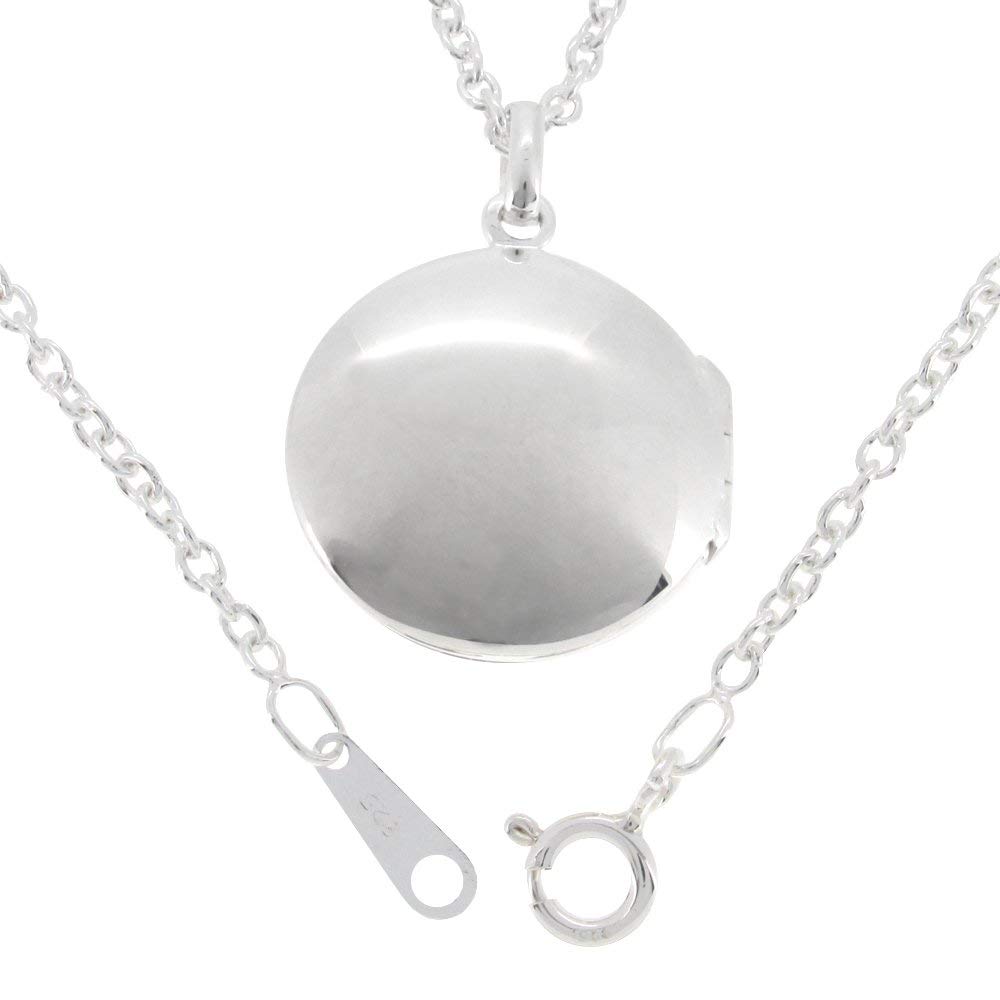 Shinjuku Gin No Kura Round Bird Locket Pendant (Silver 925) (No Chain, No Engraving) for Women with Photo Holder (sv925)