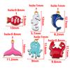20pcs Stainless Steel Cute Marine Dolphin Octopus Crab Fish Tail Starfish Charms Necklace Earring Pendant for DIY Jewelry Making