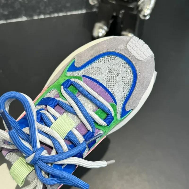 Moda Nova Mulher Tênis Moda Versátil Tênis Feminino Tênis de Malha Respirável Plataforma Confortável Tênis Casuais