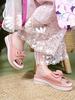 Shoetopia Womens Stylish Comfort Sandals | Open Toe Slip-On Casual Ethnic Daily Wear Sandals for Women & Girls