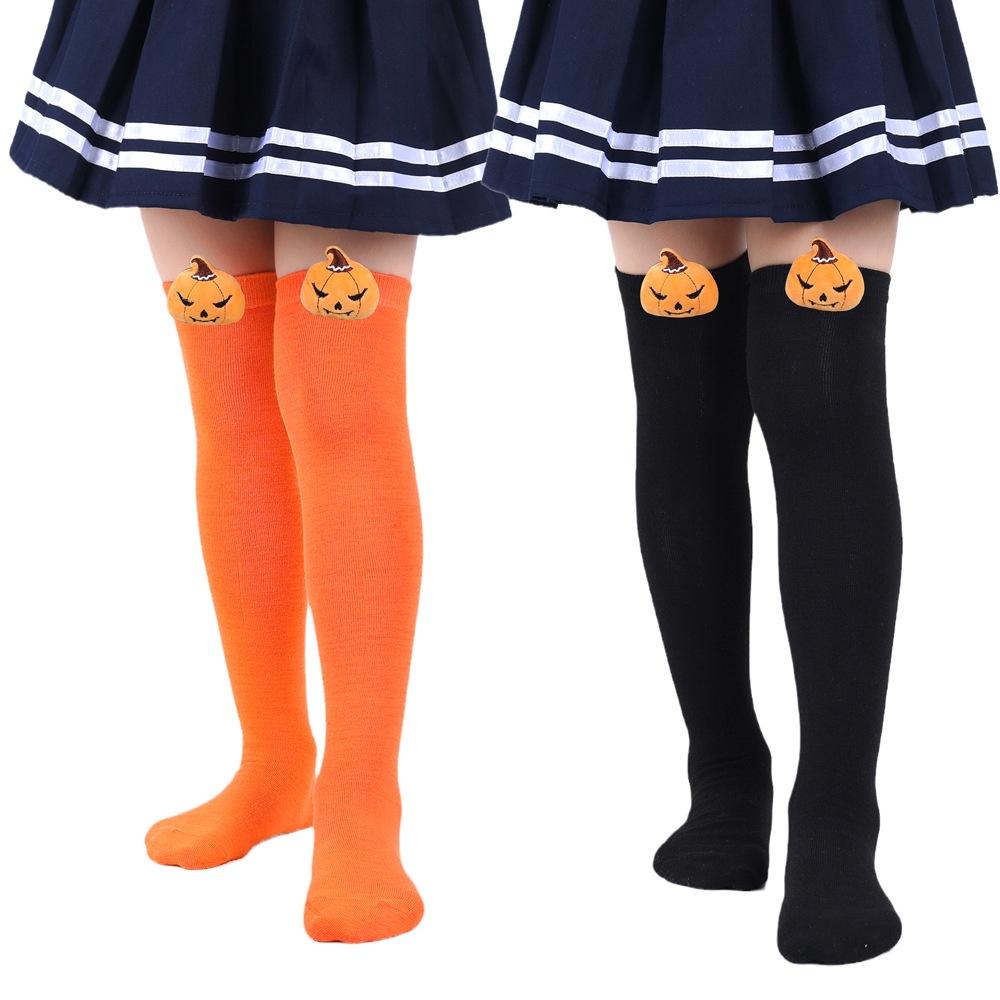 Polyesterová tkanina Dýňový démon Halloweenské ponožky Odolné proti oděru