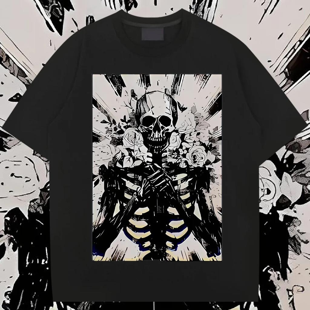 Loose Vintage Aesthetic T Shirt Round Collar Men's Graphic Printing Tee 2024 New Summer Hot Sale XL Comfy Stretchy Clothes