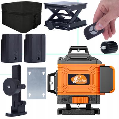 Poziomica Laserowa Orange Tiger 16 Linii ROT16L-E – Samopoziomowanie Z Kompensacją Drgań | 2 Akumulatory 3500mAh | Odporność IP54