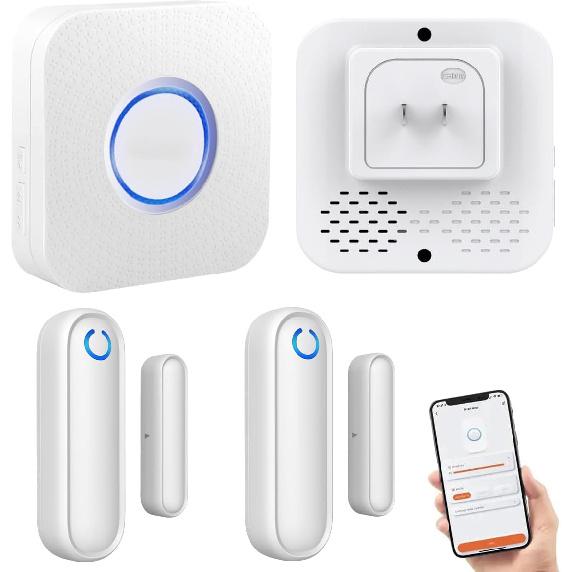 Wi-Fi пейджер для сиделки, Wi-Fi сигнализация для двери для пациентов с деменцией с приложением для телефона, Wi-Fi умный датчик открытия двери для безопасности детей/дома