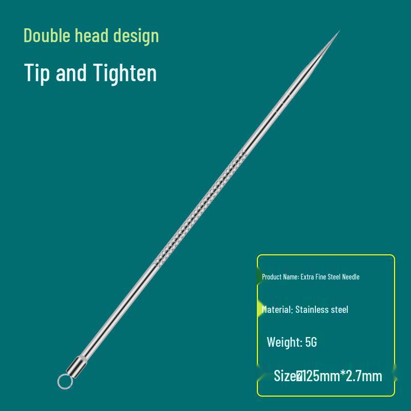 Precision Acne & Blackhead Removal Tweezers Set - Pimple Needle and Squeezing Tool