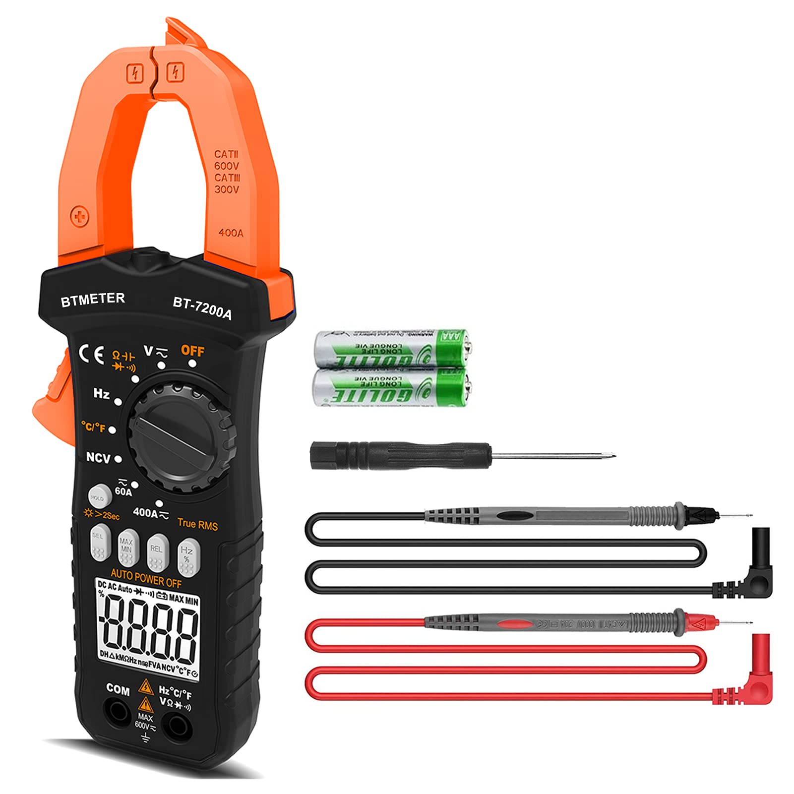 

BTMETER Clamp Manual Range Digital Tester with AC Diode NCV Detection Backlight Screwdriver Japanese Instruction Manual Ideal for Home Socket Testing