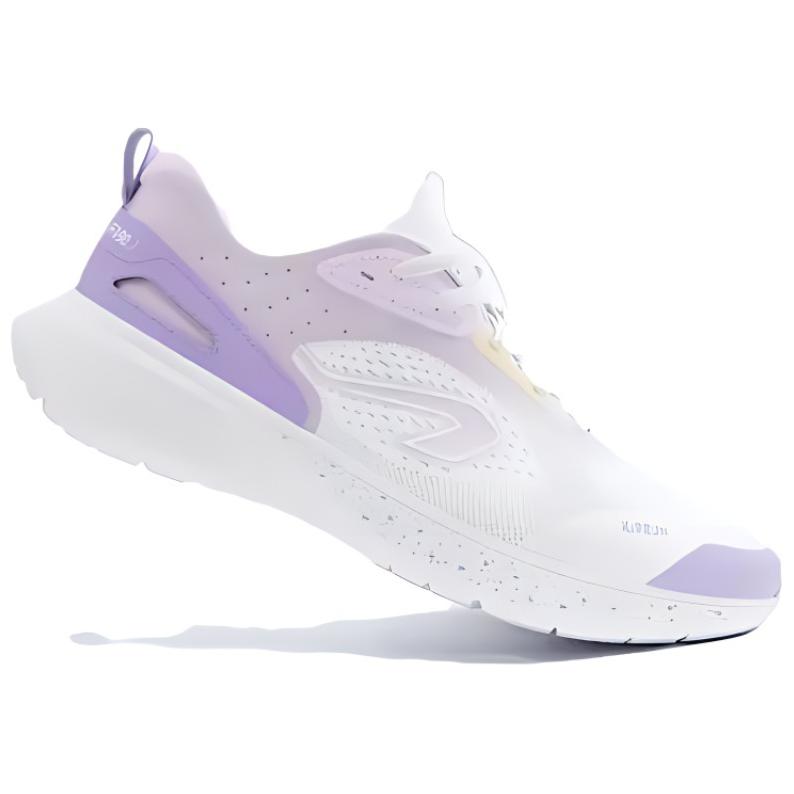 DECATHLON JF190.1 Cushioned Wear-Resistant Breathable Low-Top Running Shoes Women's White Purple