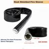 Automotive Heat Protection Sleeve - Fiberglass Wire Cover, Heat Resistant Hose Shield, Electrical Cable